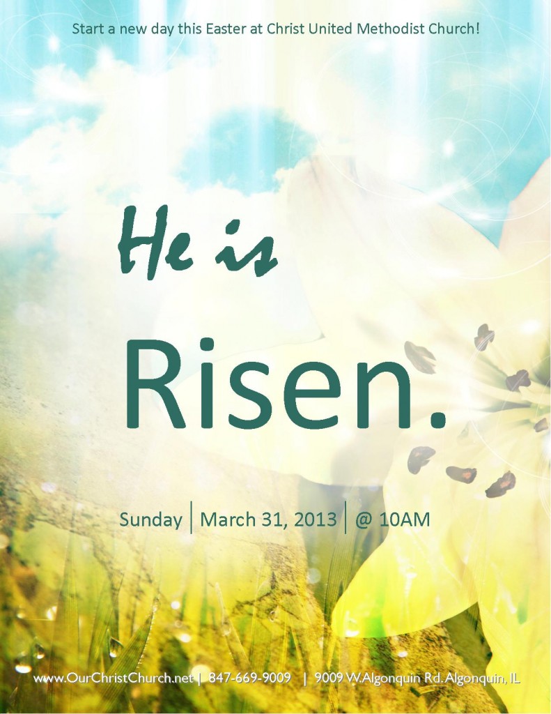 Christ Is Risen Church Flyer