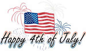 Stars and Stripes Happy 4th of July Wordart